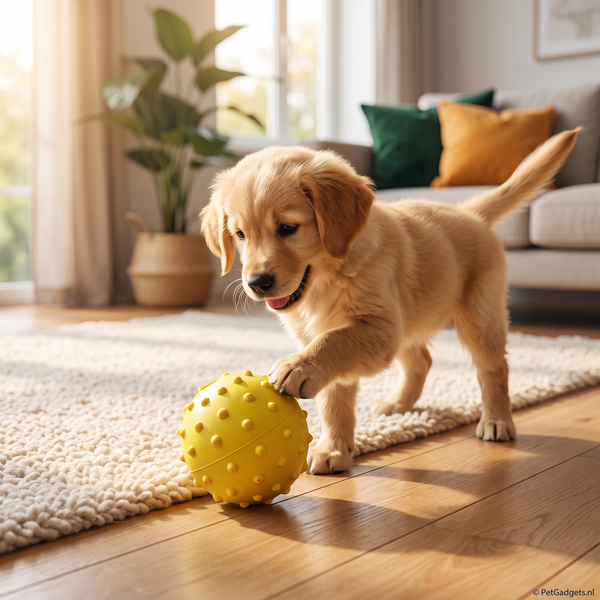 Happy Pet rubber bal met bel - TheNowBox sfeerfoto