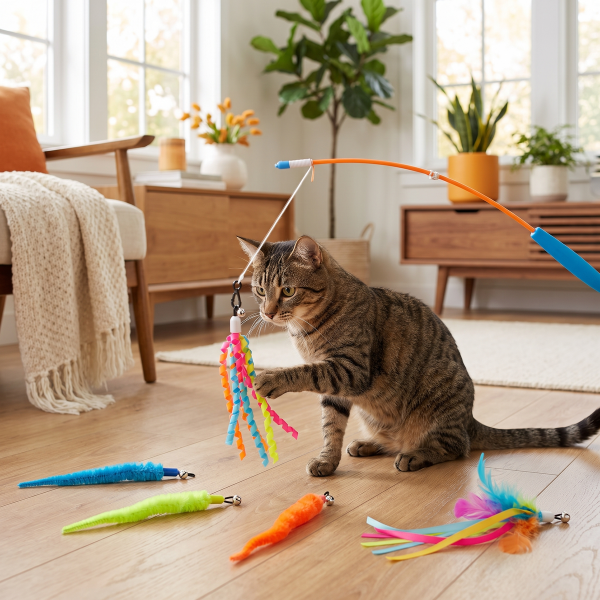 Happy Pet Tabby Patch kattenhengel - TheNowBox sfeerfoto