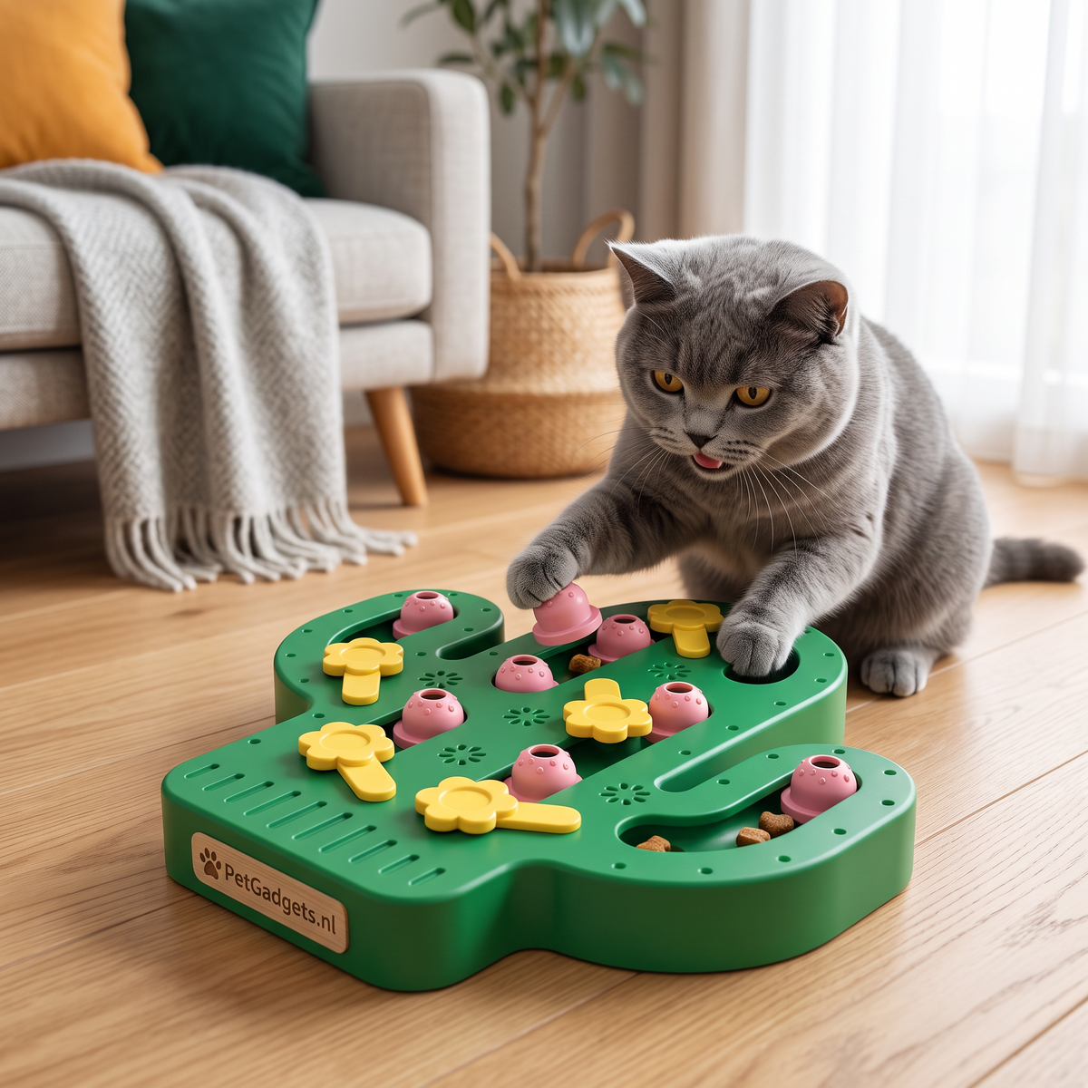 Happy Pet Tabby Patch Cactus Puzzel - TheNowBox sfeerfoto