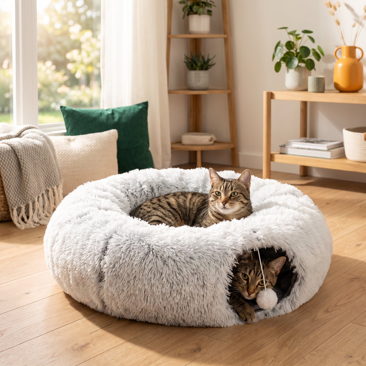 Trixie Harvey pluche speeltunnel donut - TheNowBox sfeerfoto