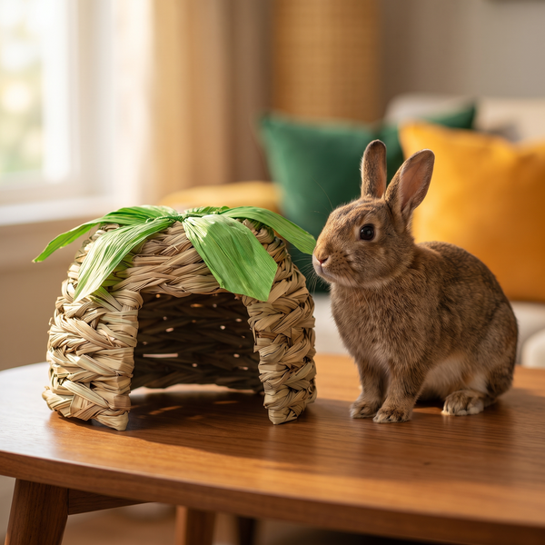 Trixie Huis gras met maisbladeren - TheNowBox sfeerfoto